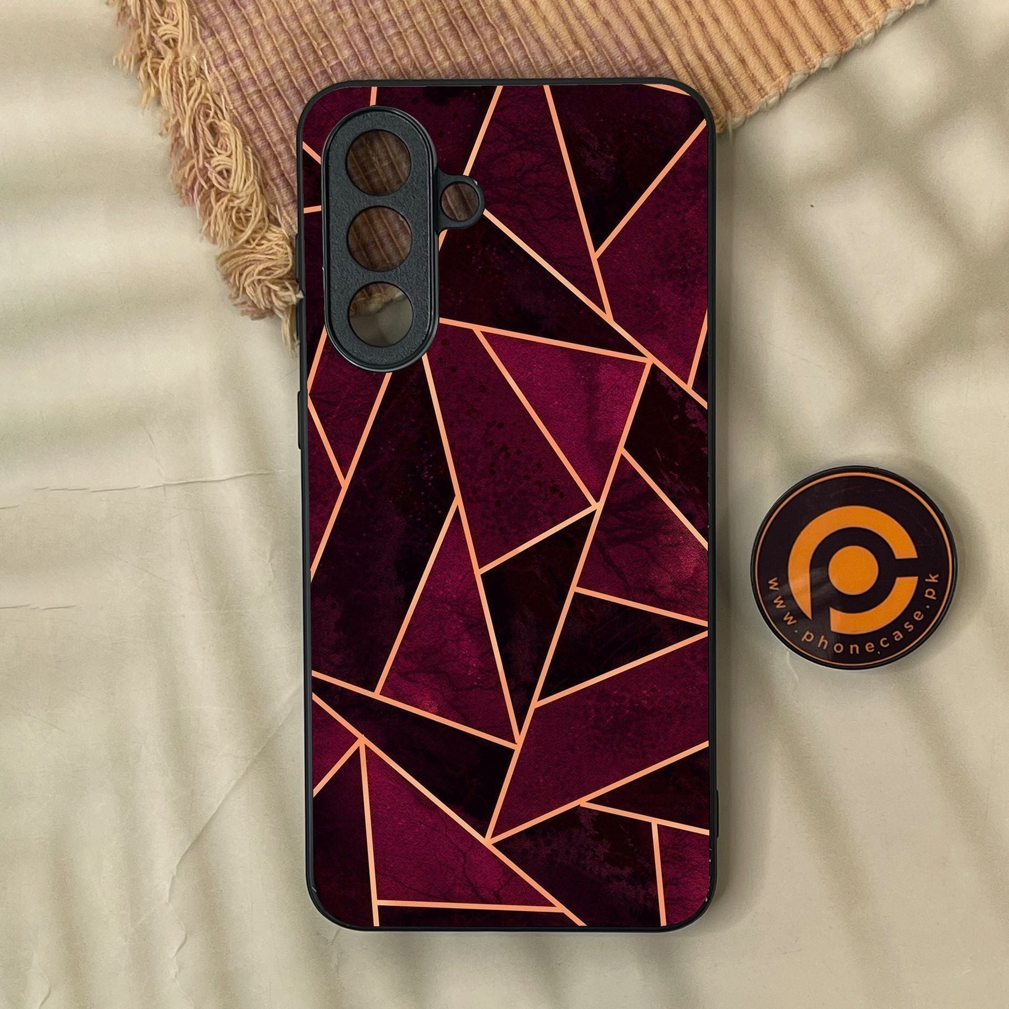 Samsung Galaxy A57 - Geometric Design 7 - Premium Metal Printed Soft Bumper Shock Proof Case