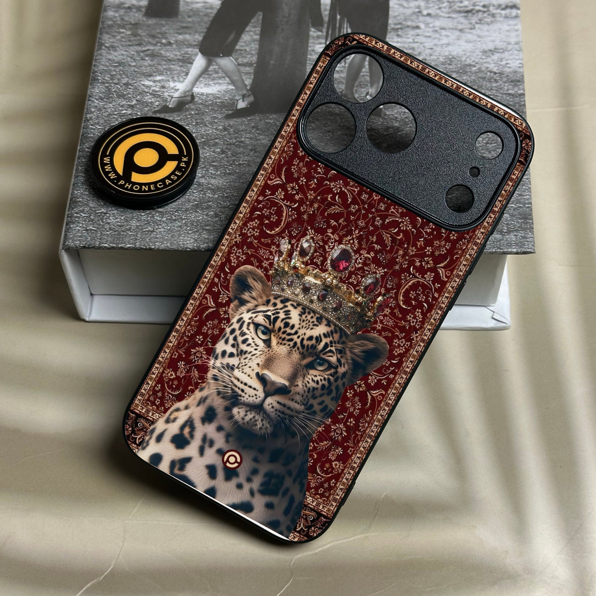 Iphone 18 Pro - Leopard - Premium Metal Printed Soft Bumper Shock Proof Case