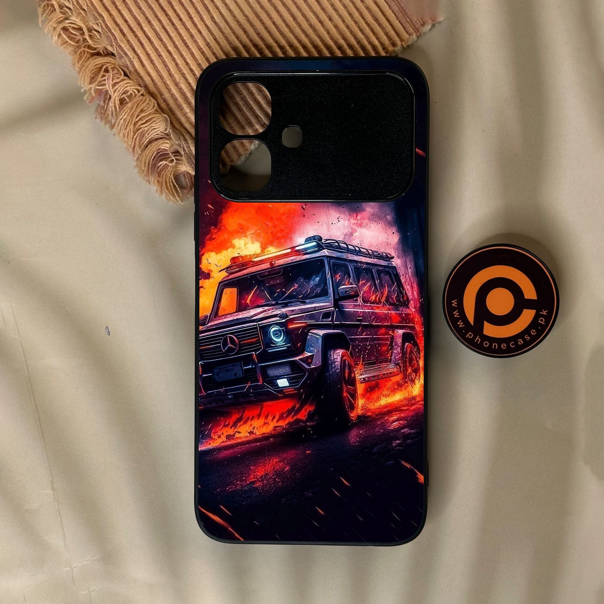 Infinix Smart 20 - Racing Design 2 - Premium Metal Printed Soft Bumper Shock Proof Case