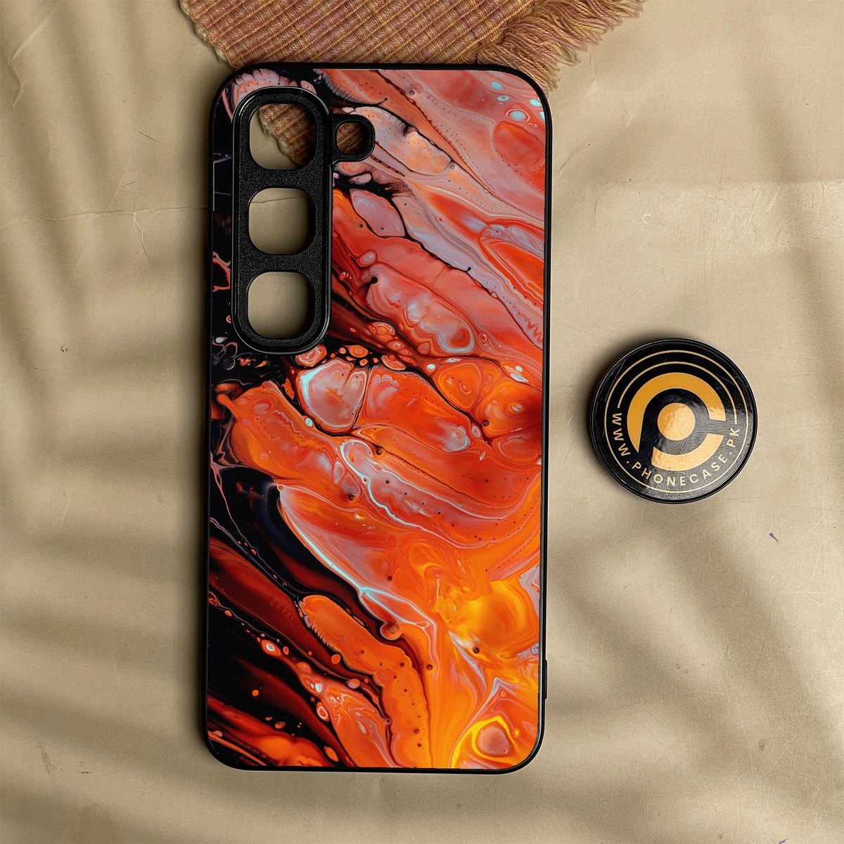 Infinix Hot 70 Pro - Liquid Marble Design 4 - Premium Metal Printed Soft Bumper Shock Proof Case