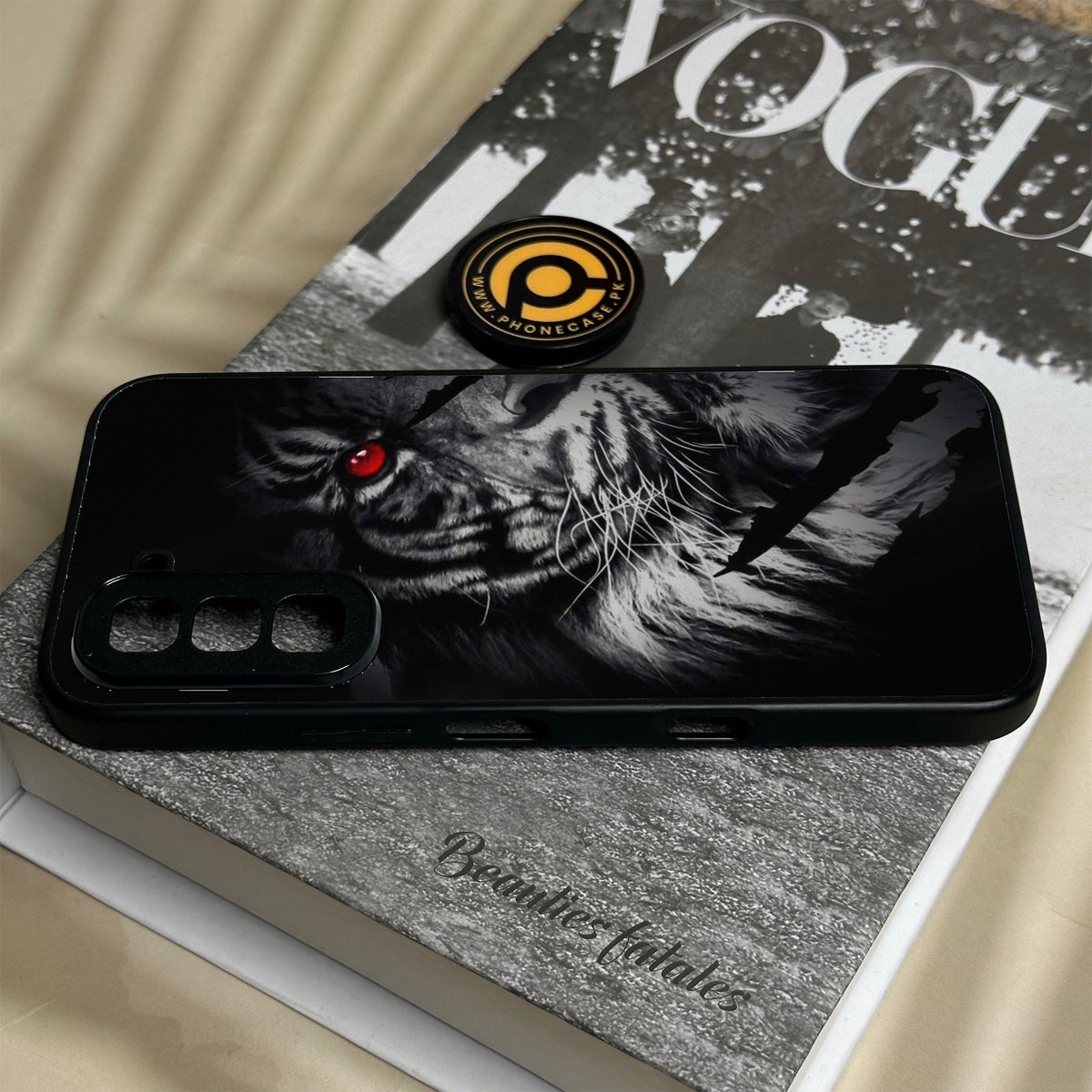 Infinix Hot 70 - Tiger Design 7 - Premium Metal Printed Soft Bumper Shock Proof Case