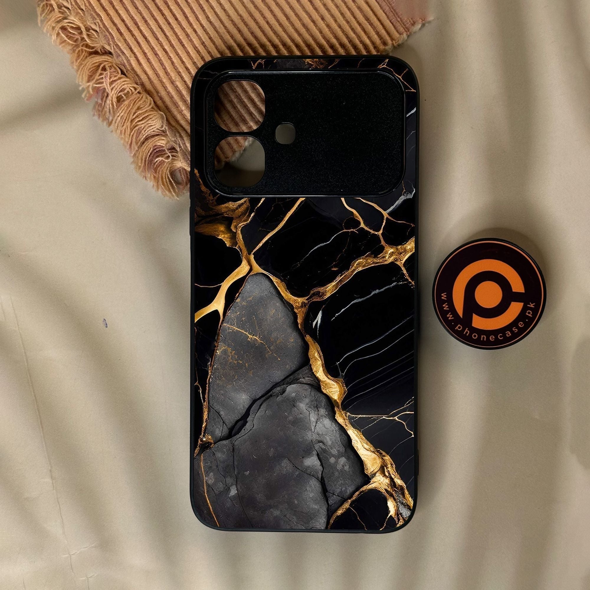 Infinix Smart 20 - Liquid Marble Design 6 - Premium Metal Printed Soft Bumper Shock Proof Case