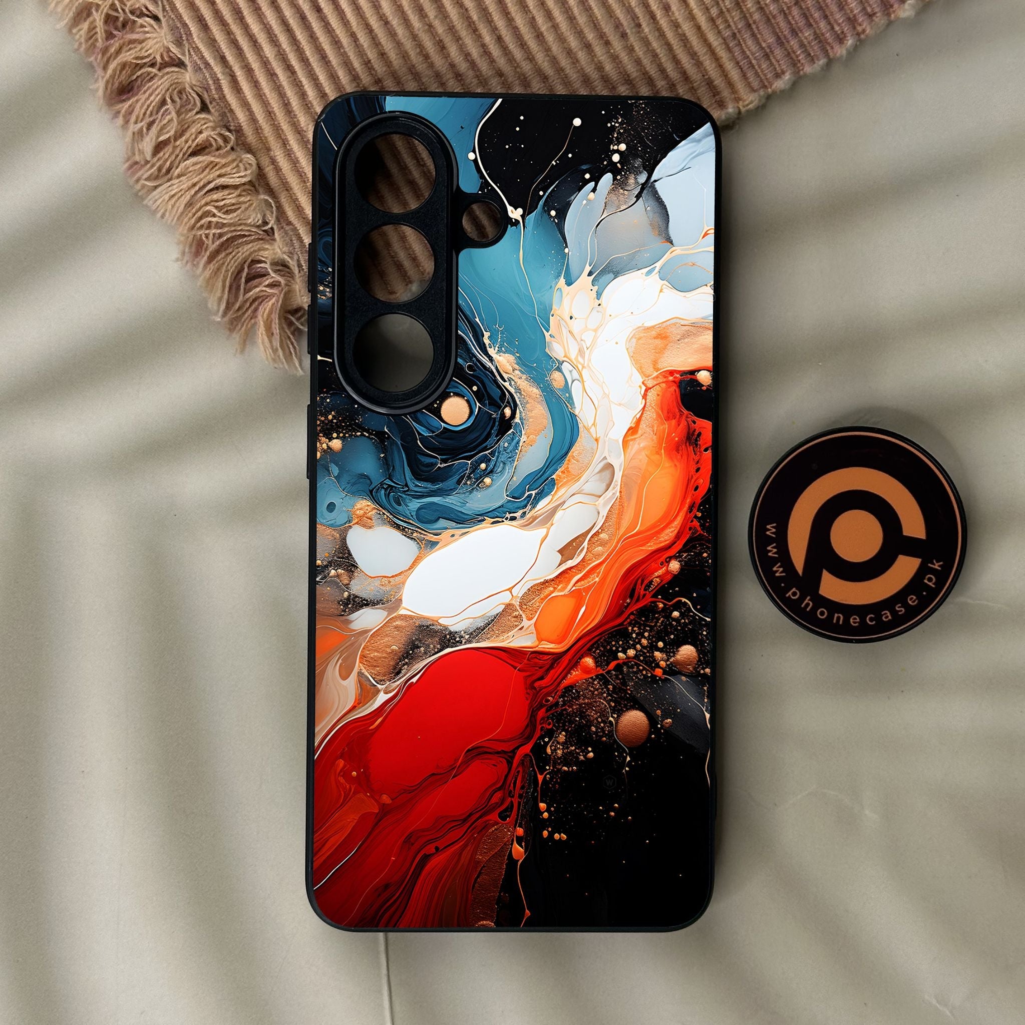 Galaxy S26 - Liquid 2.0 Design 9 - Premium Metal Printed Soft Bumper Shock Proof Case