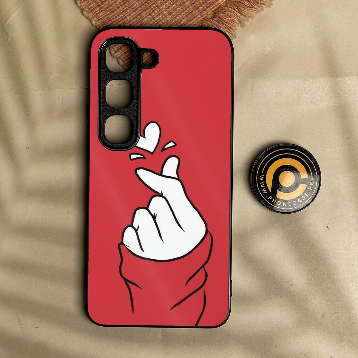 Infinix Hot 70 Pro - Finger Heart Bts - Premium Metal Printed Soft Bumper Shock Proof Case