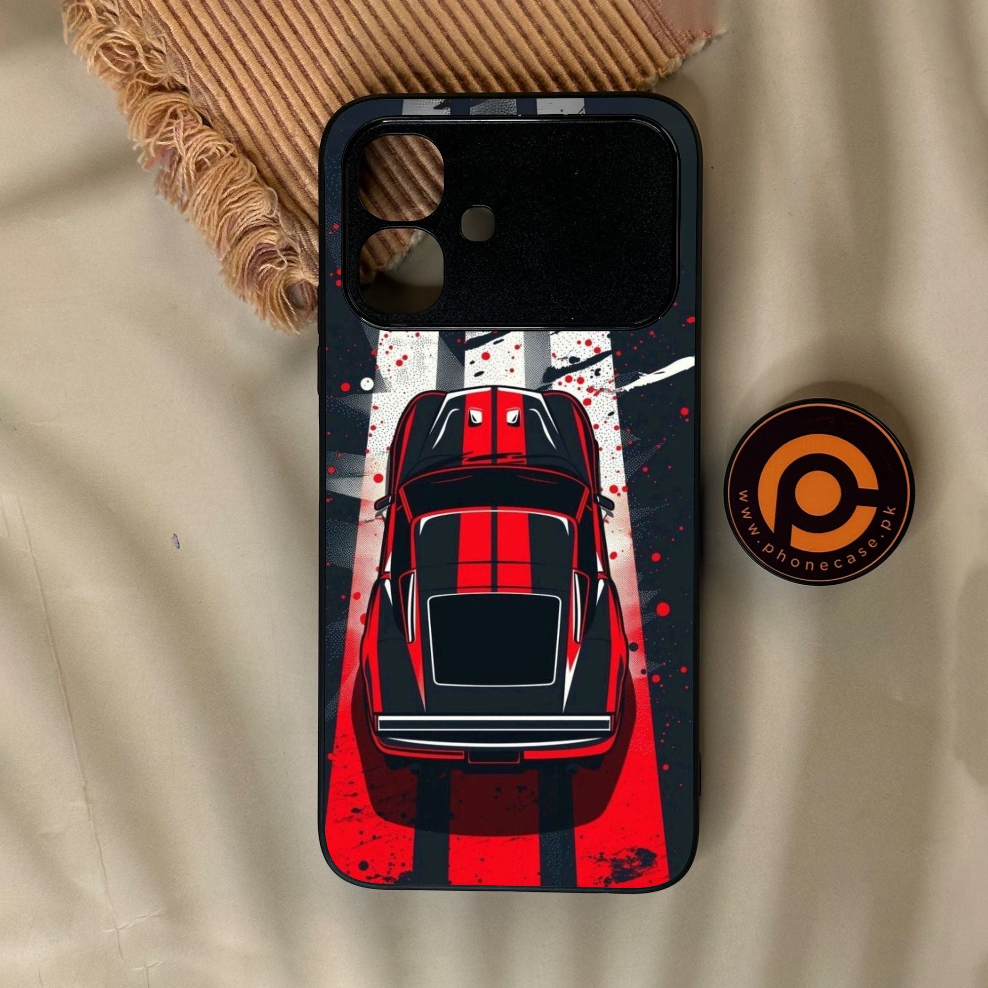 Infinix Smart 20 - Top-Down Track - Premium Metal Printed Soft Bumper Shock Proof Case