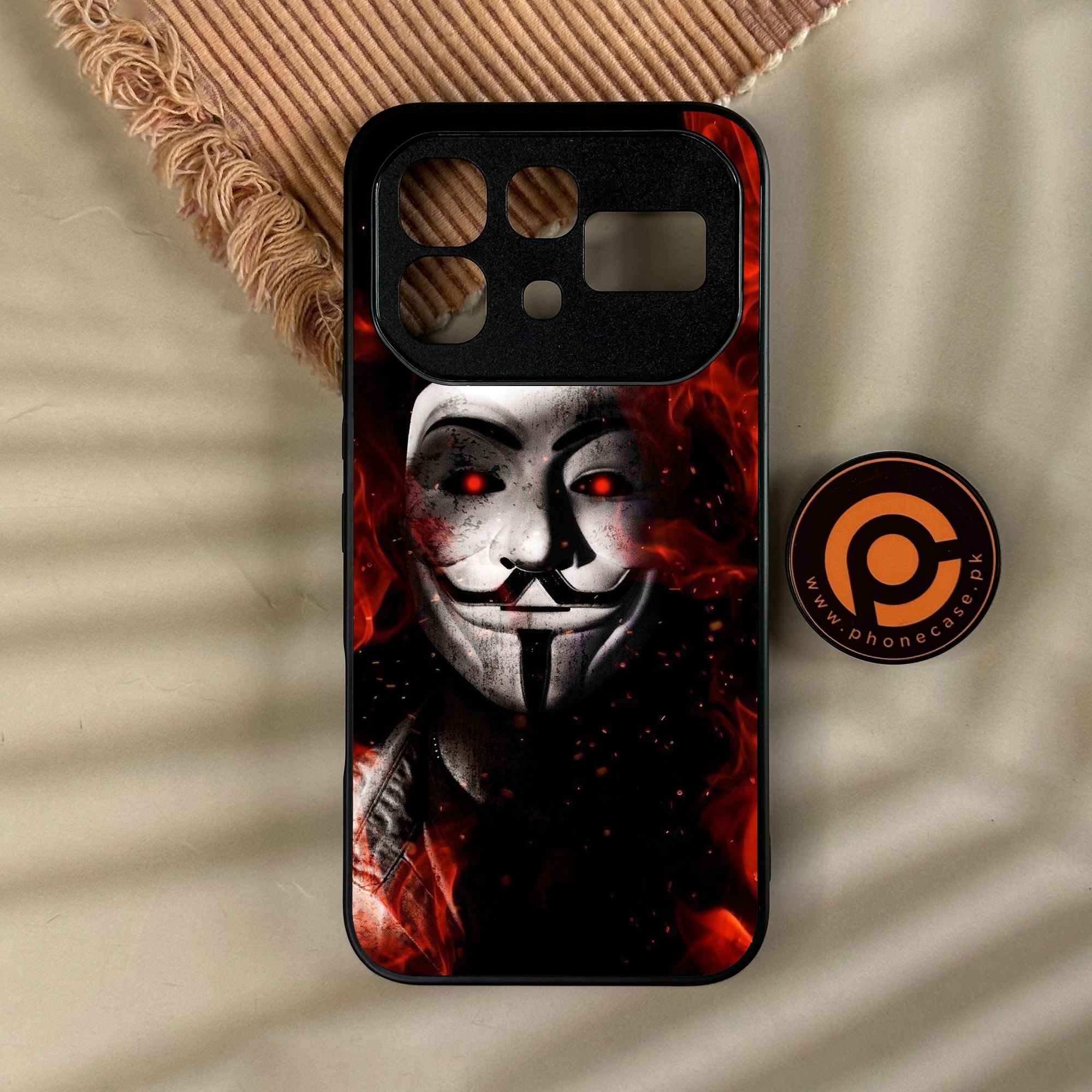 Infinix Note 60 Pro - Anonymous 2.0 Design 7 - Premium Metal Printed Soft Bumper Shock Proof Case