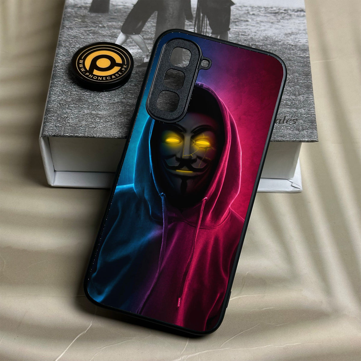 Infinix Hot 70 - Anonymous 2.0 Design 2 - Premium Metal Printed Soft Bumper Shock Proof Case