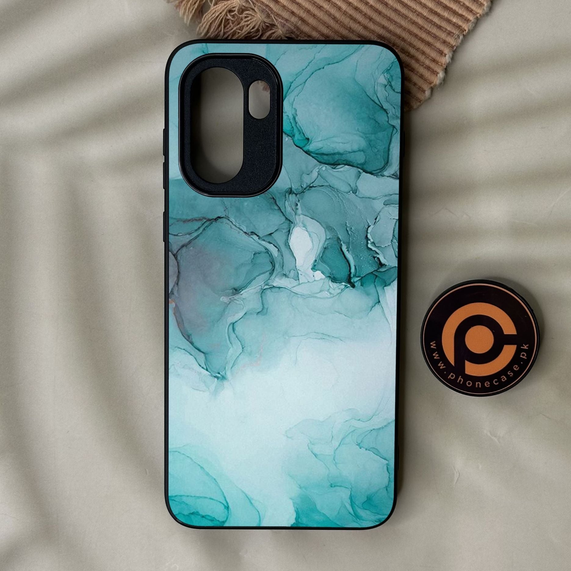 OnePlus 15R - Blue Marble Design 3 - Premium Metal Printed Soft Bumper Shock Proof Case