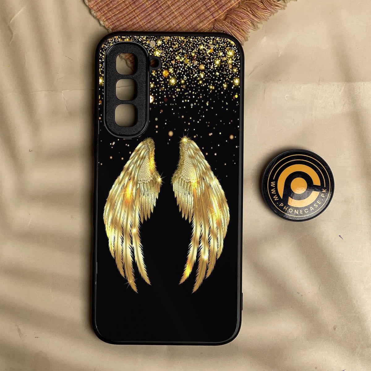 Infinix Hot 70 - Angel Wings Design 1 - Premium Metal Printed Soft Bumper Shock Proof Case
