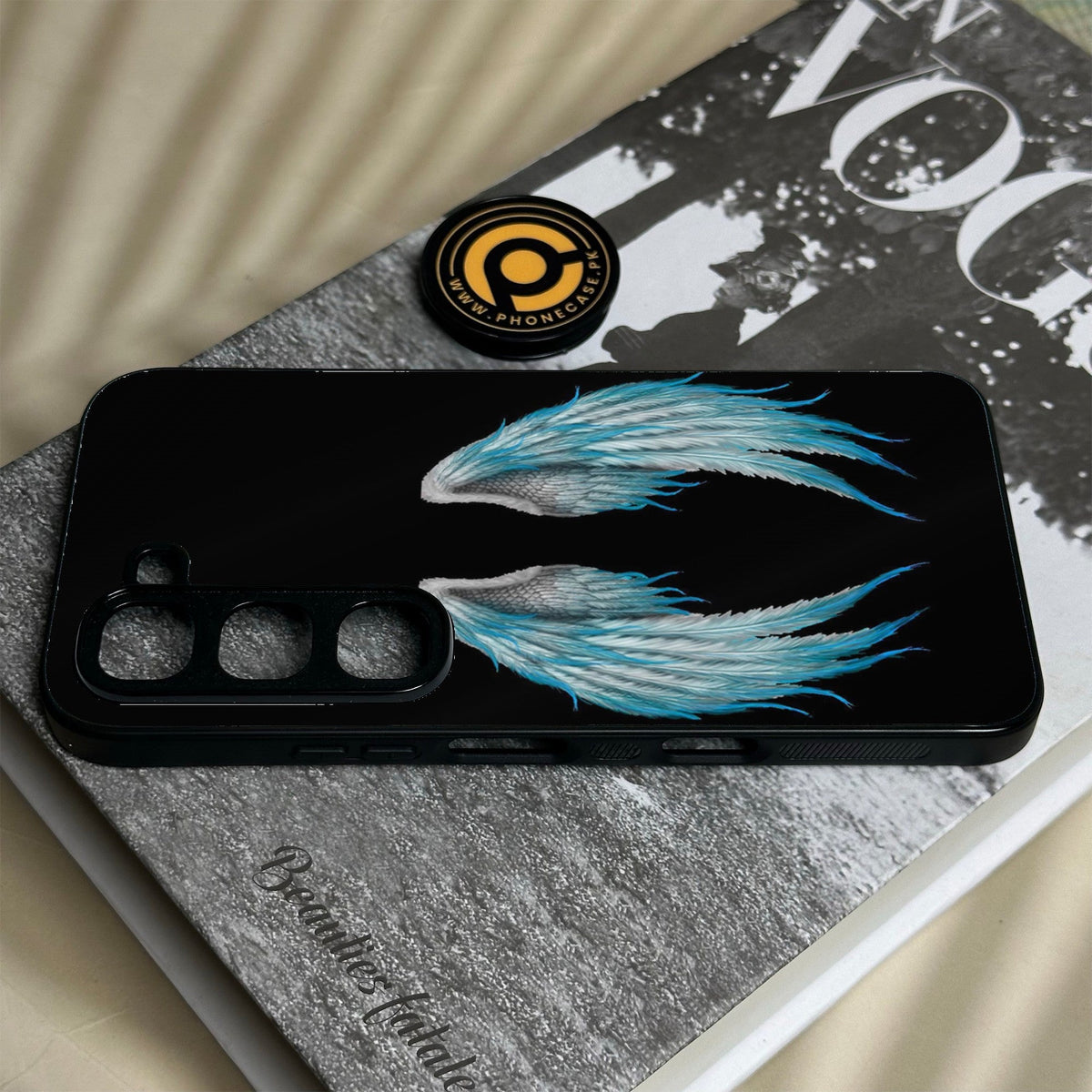 Infinix Hot 70 Pro - Angel Wings Design 4 - Premium Metal Printed Soft Bumper Shock Proof Case