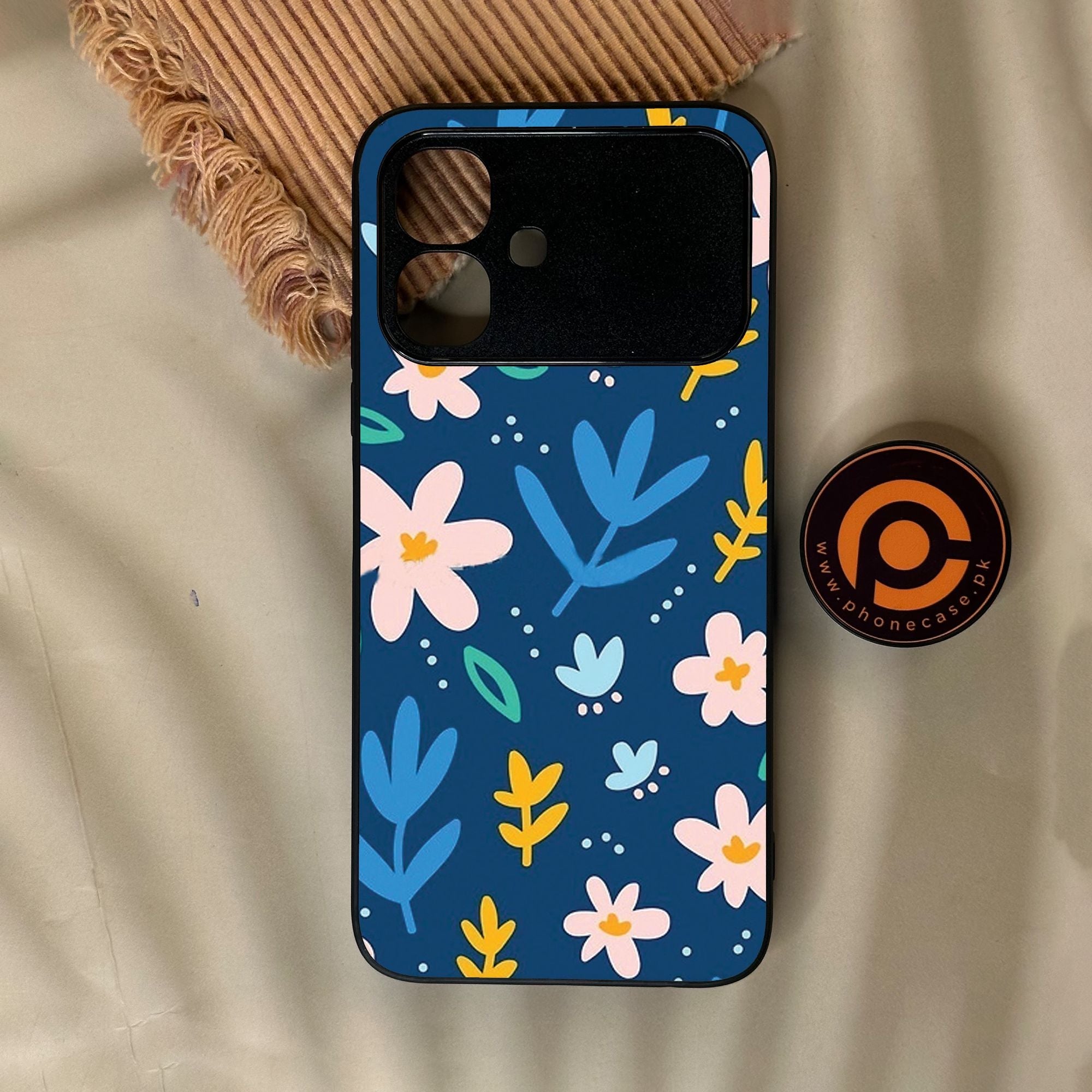Infinix Smart 20 - Colorful Flowers - Premium Metal Printed Soft Bumper Shock Proof Case