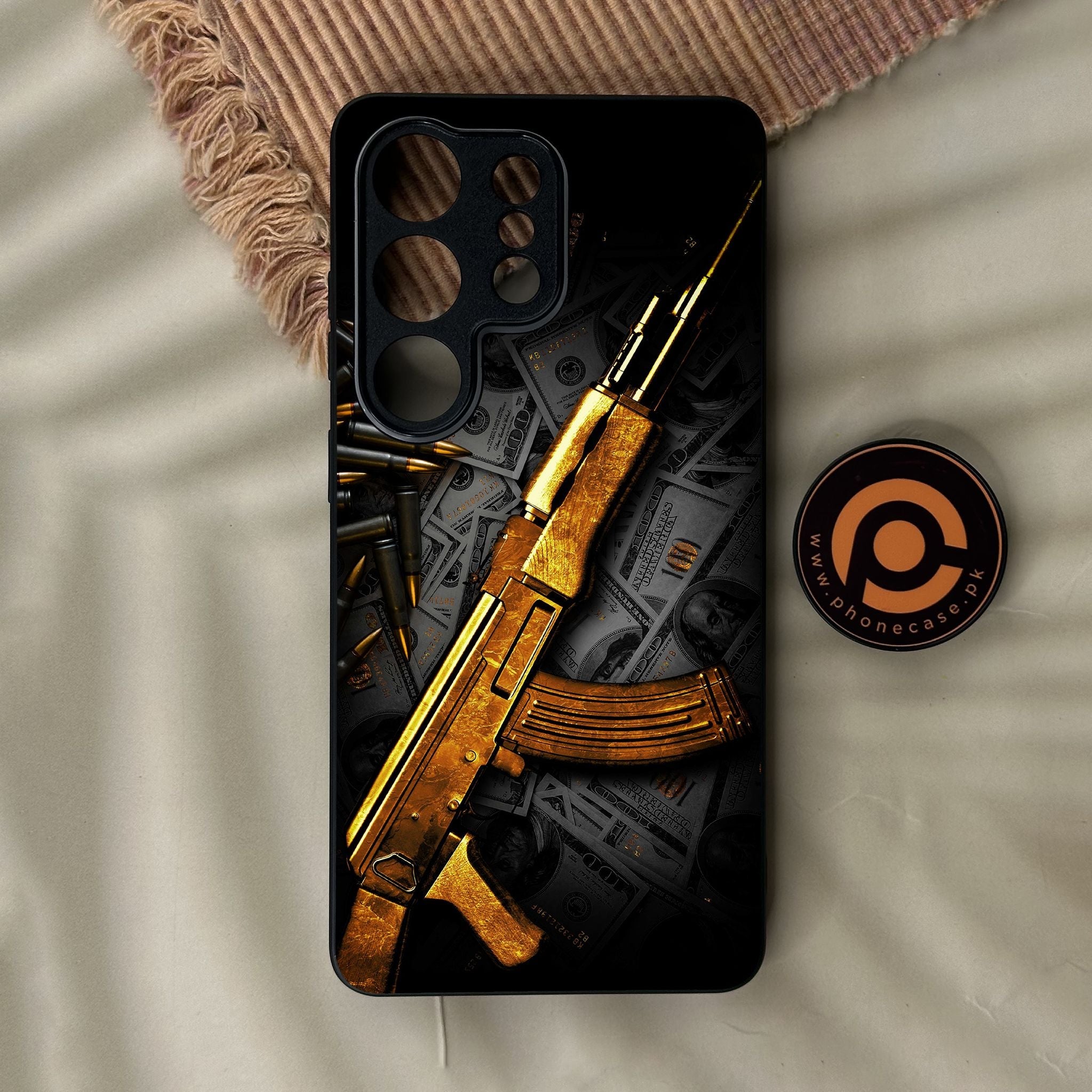 Galaxy S26 Ultra - Dollar Design 6 - Premium Metal Printed Soft Bumper Shock Proof Case