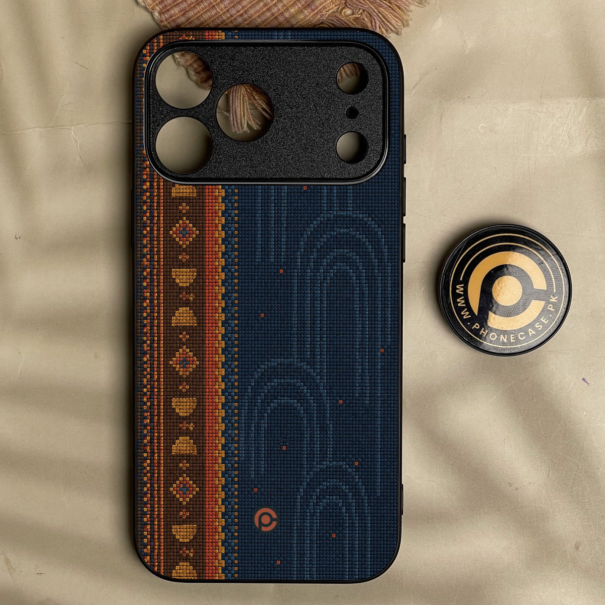 Iphone 18 Pro Max - Classic Weave Design 9 - Premium Metal Printed Soft Bumper Shock Proof Case