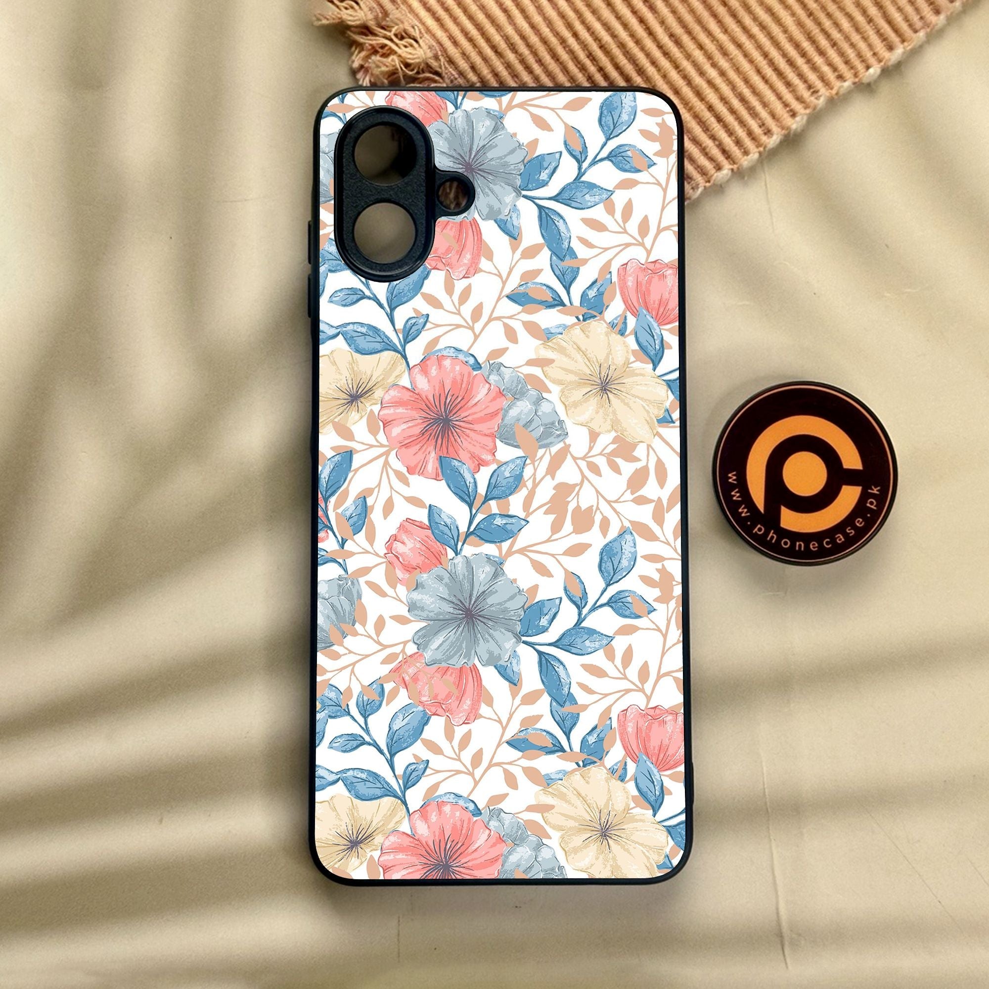 Samsung Galaxy A07 - Seamless Flower - Premium Metal Printed Soft Bumper Shock Proof Case