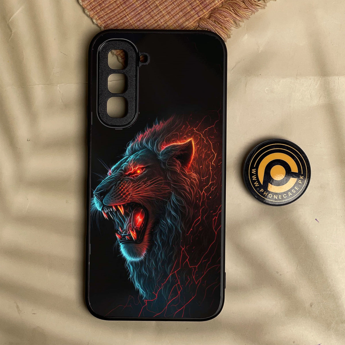 Infinix Hot 70 - Tiger 2.0 Design 6 - Premium Metal Printed Soft Bumper Shock Proof Case