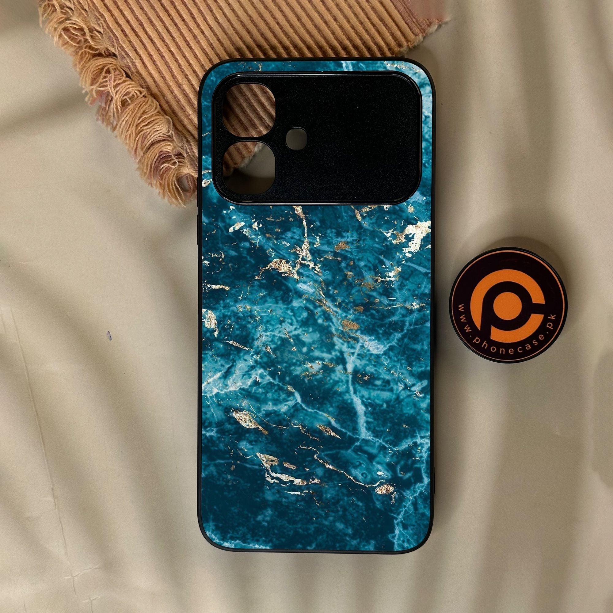 Infinix Smart 20 - Blue 2.0 Design 8 - Premium Metal Printed Soft Bumper Shock Proof Case