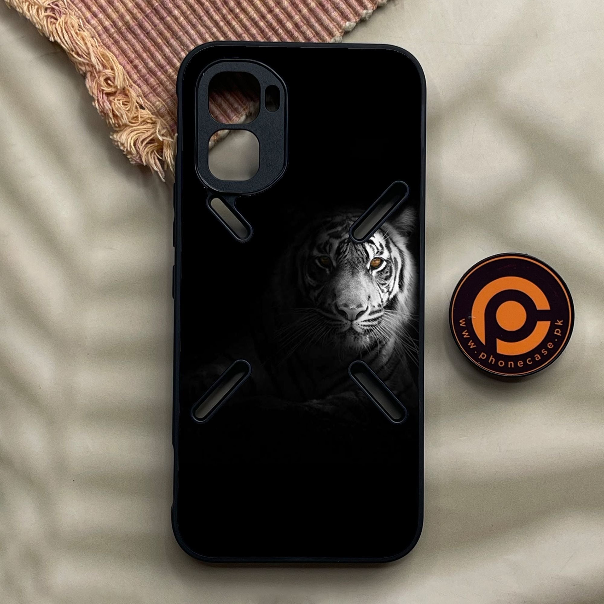 Infinix GT 50 Pro - Tiger Design 10 - Premium Metal Printed Soft Bumper Shock Proof Case