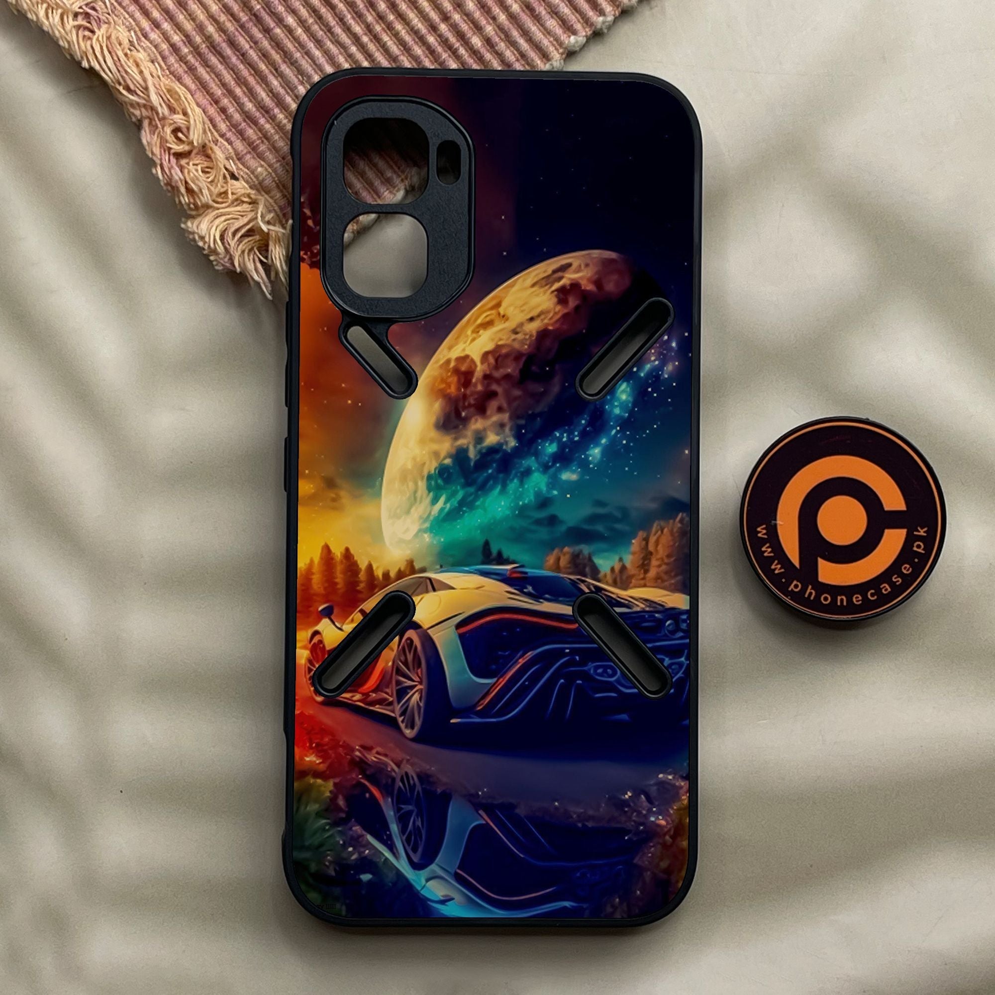 Infinix GT 50 Pro - Racing Design 5 - Premium Metal Printed Soft Bumper Shock Proof Case