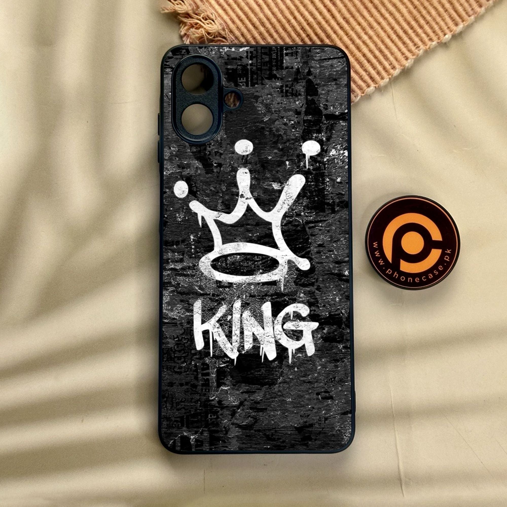 Samsung Galaxy A07 - King Design 8 - Premium Metal Printed Soft Bumper Shock Proof Case  CS-40034