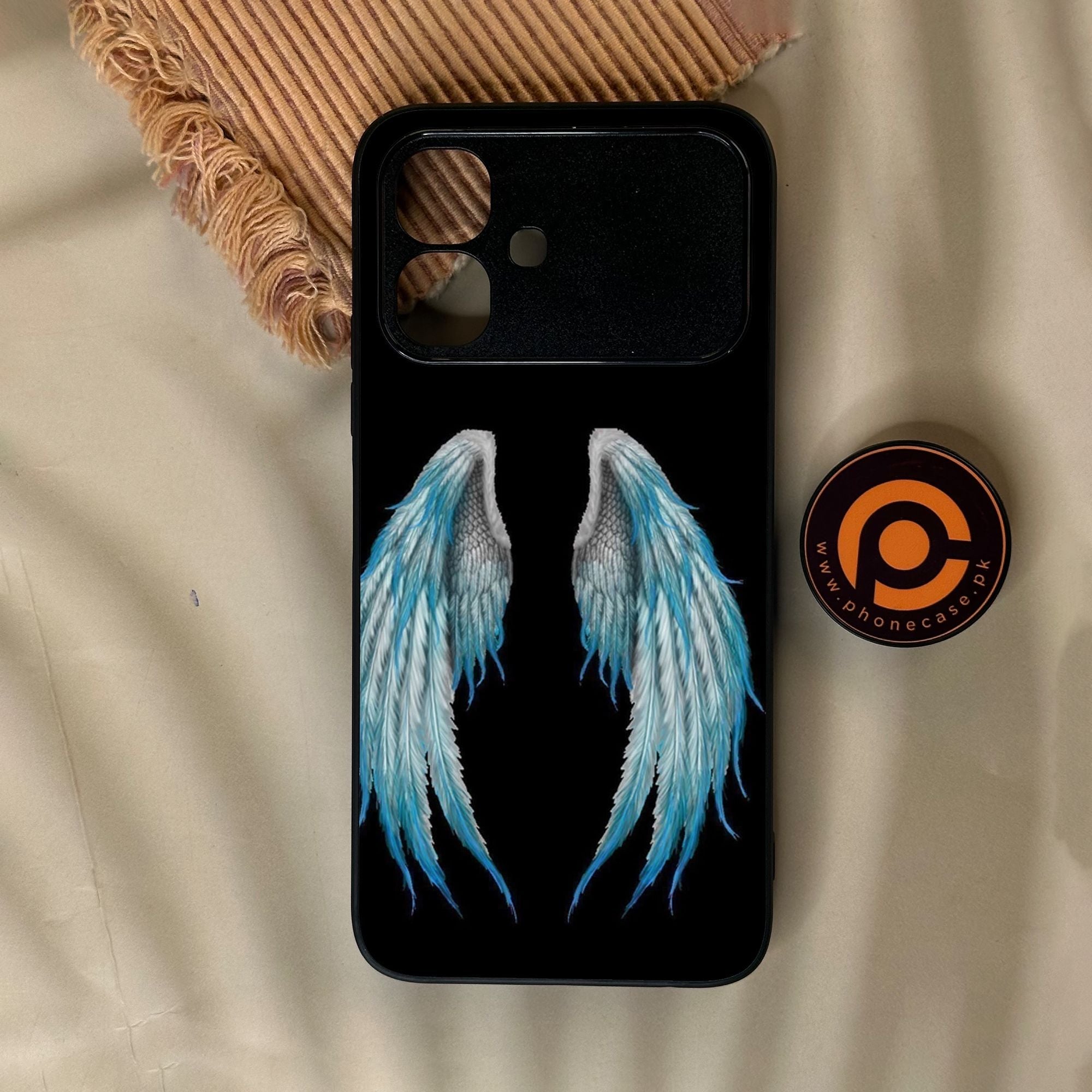 Infinix Smart 20 - Angel Wings Design 4 - Premium Metal Printed Soft Bumper Shock Proof Case