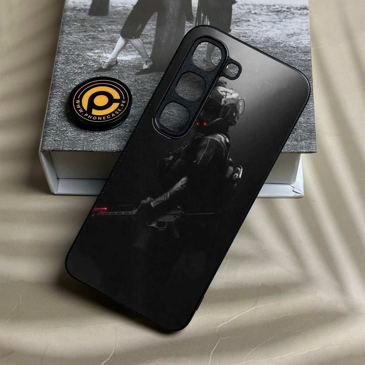 Infinix Hot 70 Pro - Black Art Design 9 - Premium Metal Printed Soft Bumper Shock Proof Case