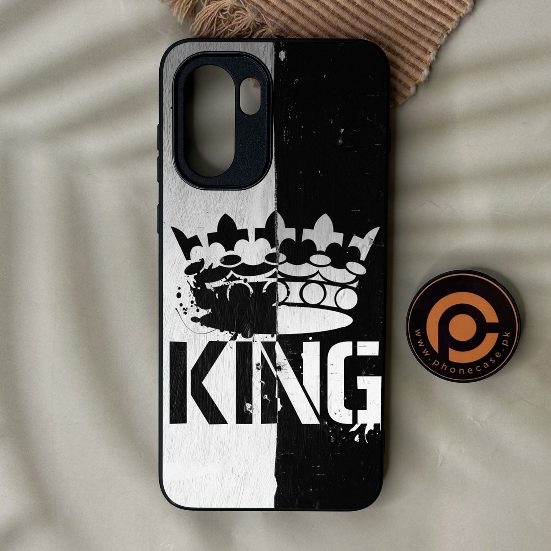OnePlus 15R - King Design 7 - Premium Metal Printed Soft Bumper Shock Proof Case