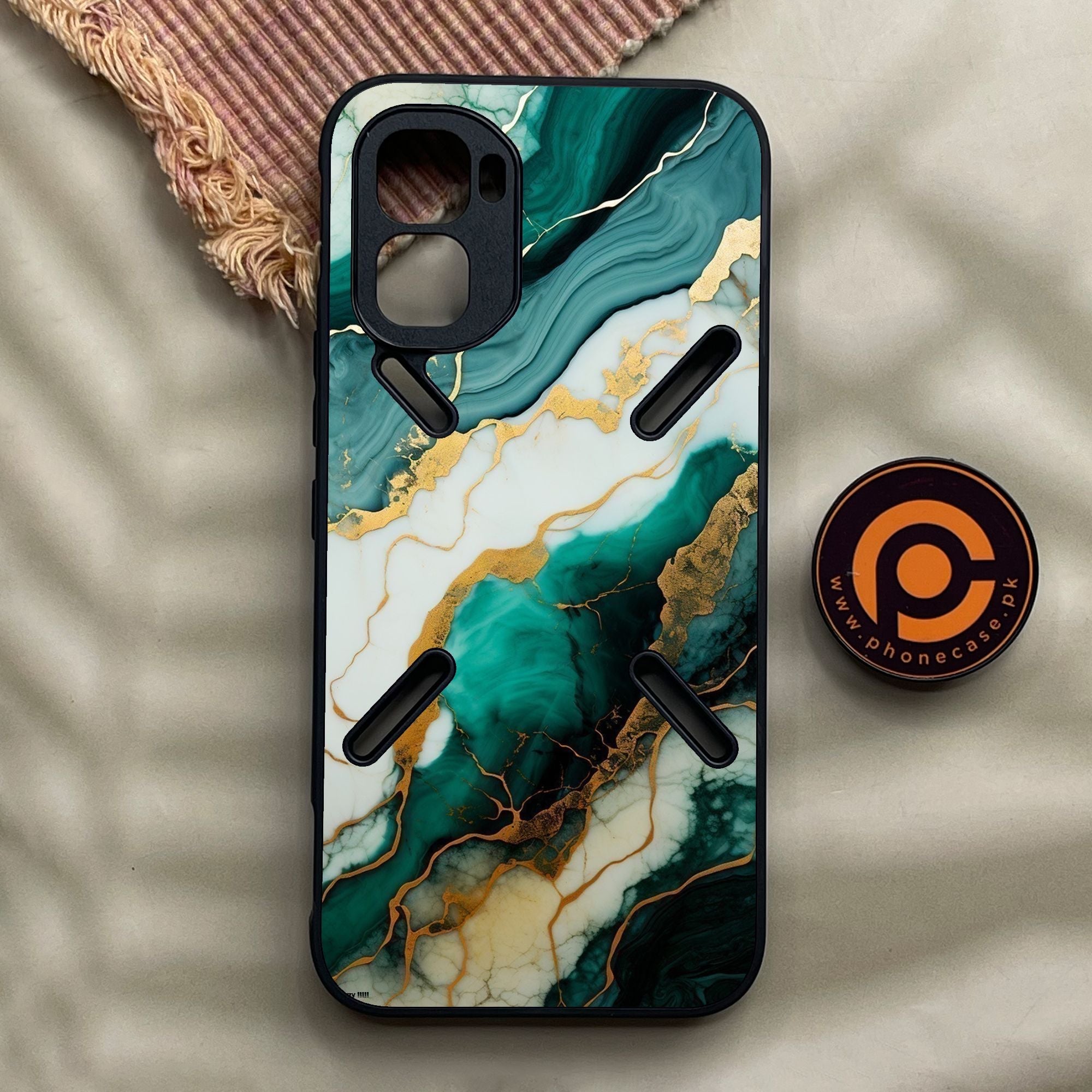 Infinix GT 50 Pro - Liquid 2.0 Design 3 - Premium Metal Printed Soft Bumper Shock Proof Case