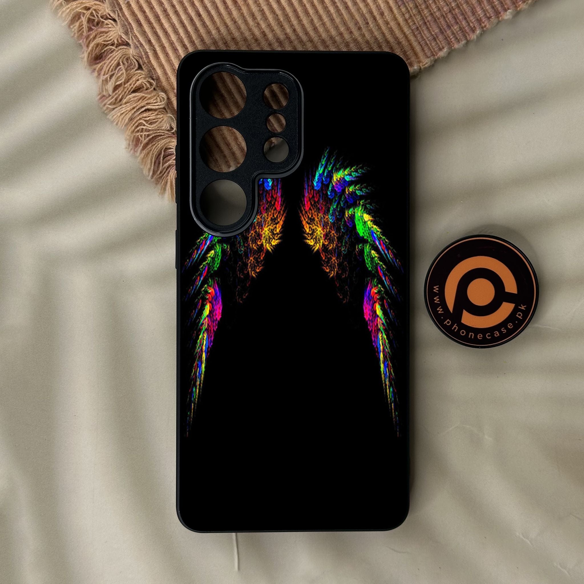 Galaxy S26 Ultra - Angel Wings Design 10 - Premium Metal Printed Soft Bumper Shock Proof Case