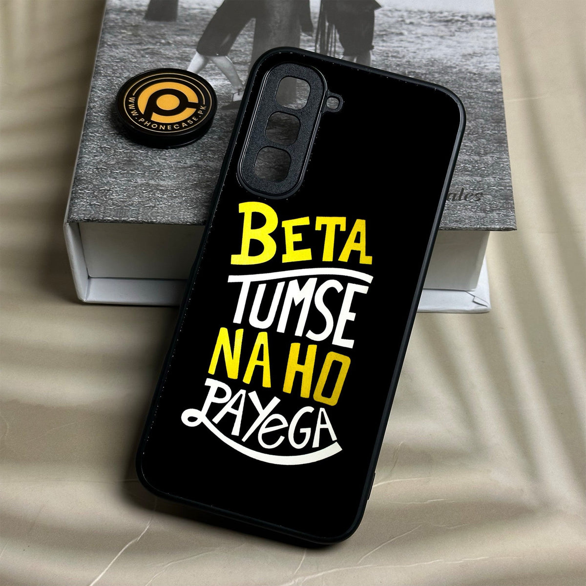 Infinix Hot 70 - Beta Tum Se Na Ho Payega - Premium Metal Printed Soft Bumper Shock Proof Case