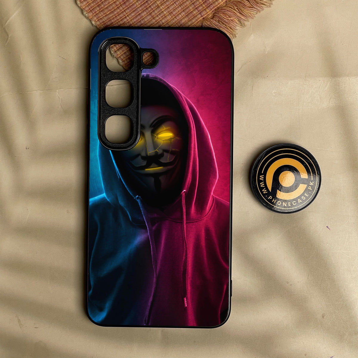 Infinix Hot 70 Pro - Anonymous 2.0 Design 2 - Premium Metal Printed Soft Bumper Shock Proof Case