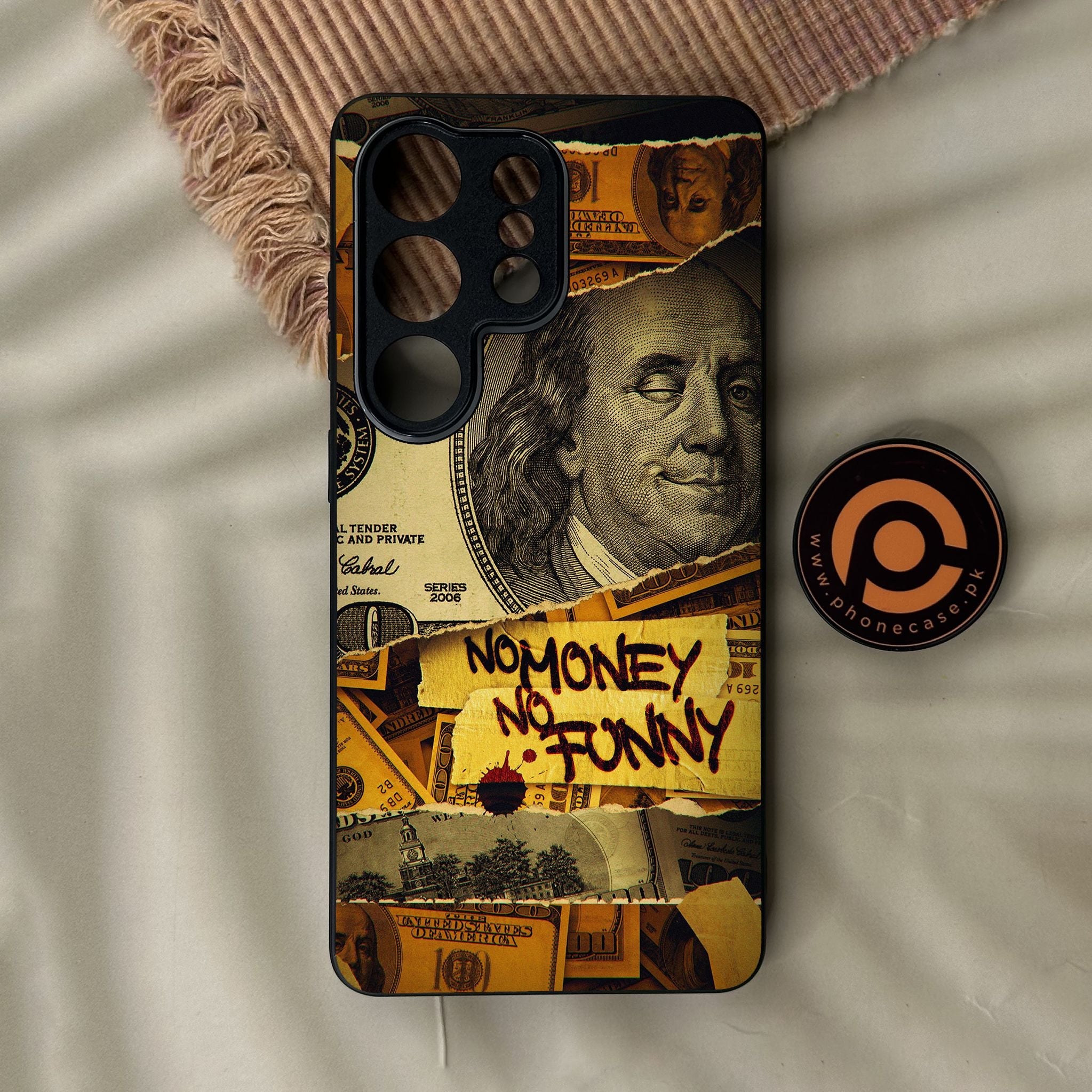 Galaxy S26 Ultra - Dollar Design 1 - Premium Metal Printed Soft Bumper Shock Proof Case