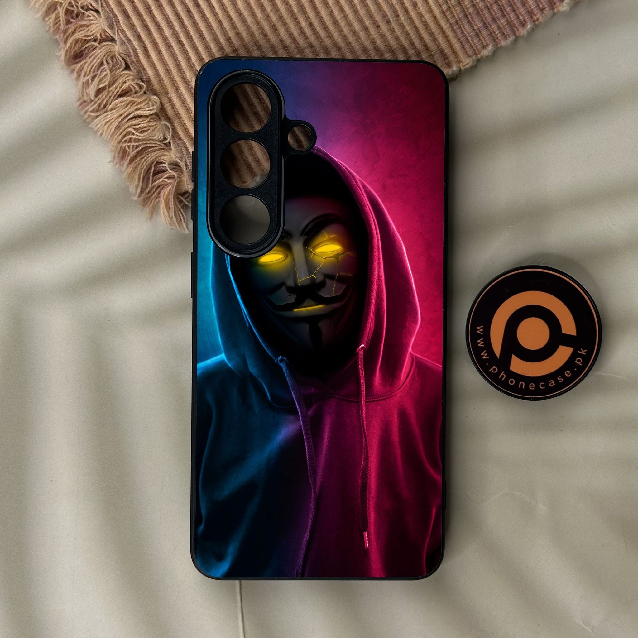Galaxy S26 - Anonymous 2.0 Design 2 - Premium Metal Printed Soft Bumper Shock Proof Case