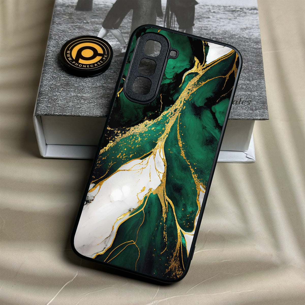 Infinix Hot 70 - Liquid Marble Design 7 - Premium Metal Printed Soft Bumper Shock Proof Case