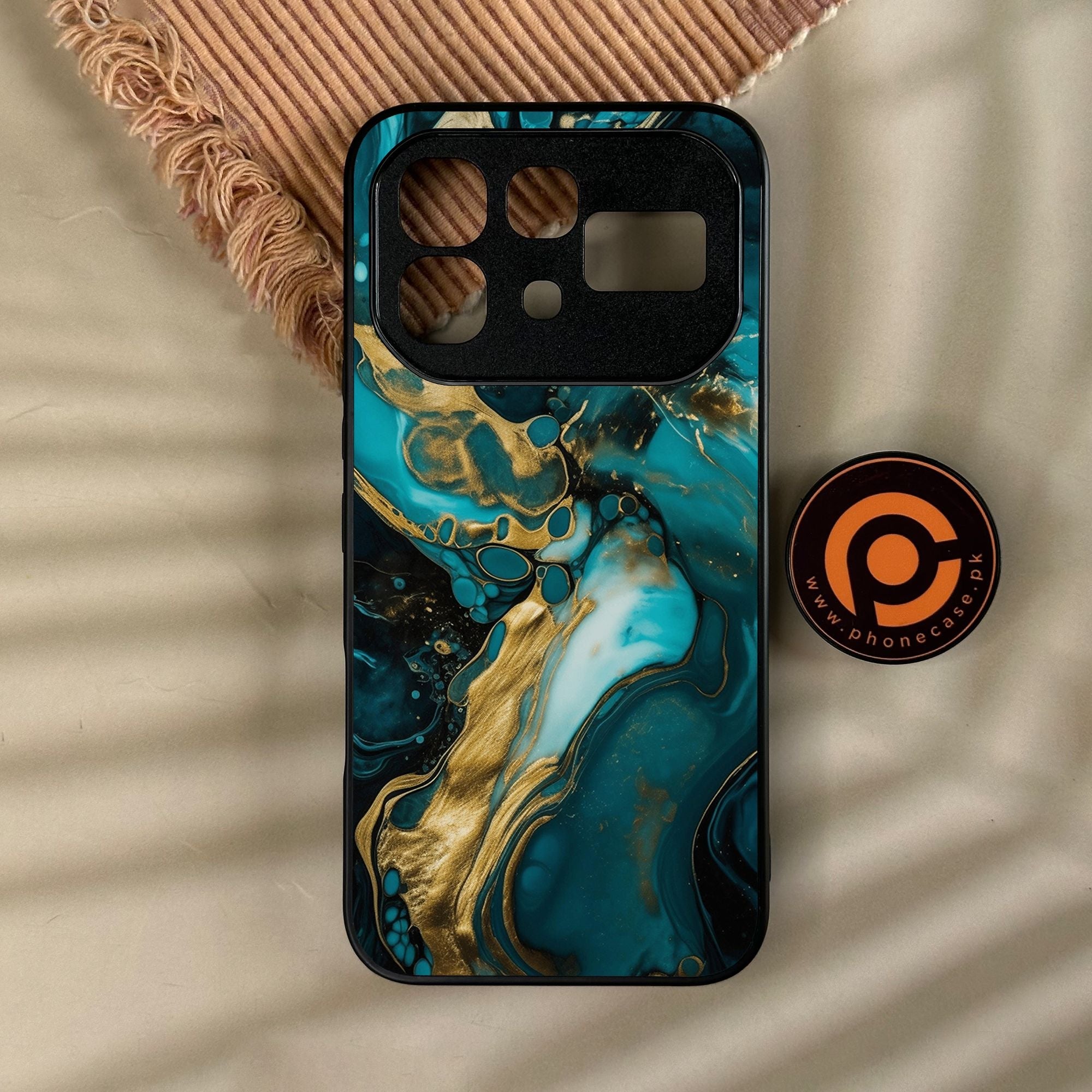 Infinix Note 60 - Liquid Marble Design 3 - Premium Metal Printed Soft Bumper Shock Proof Case