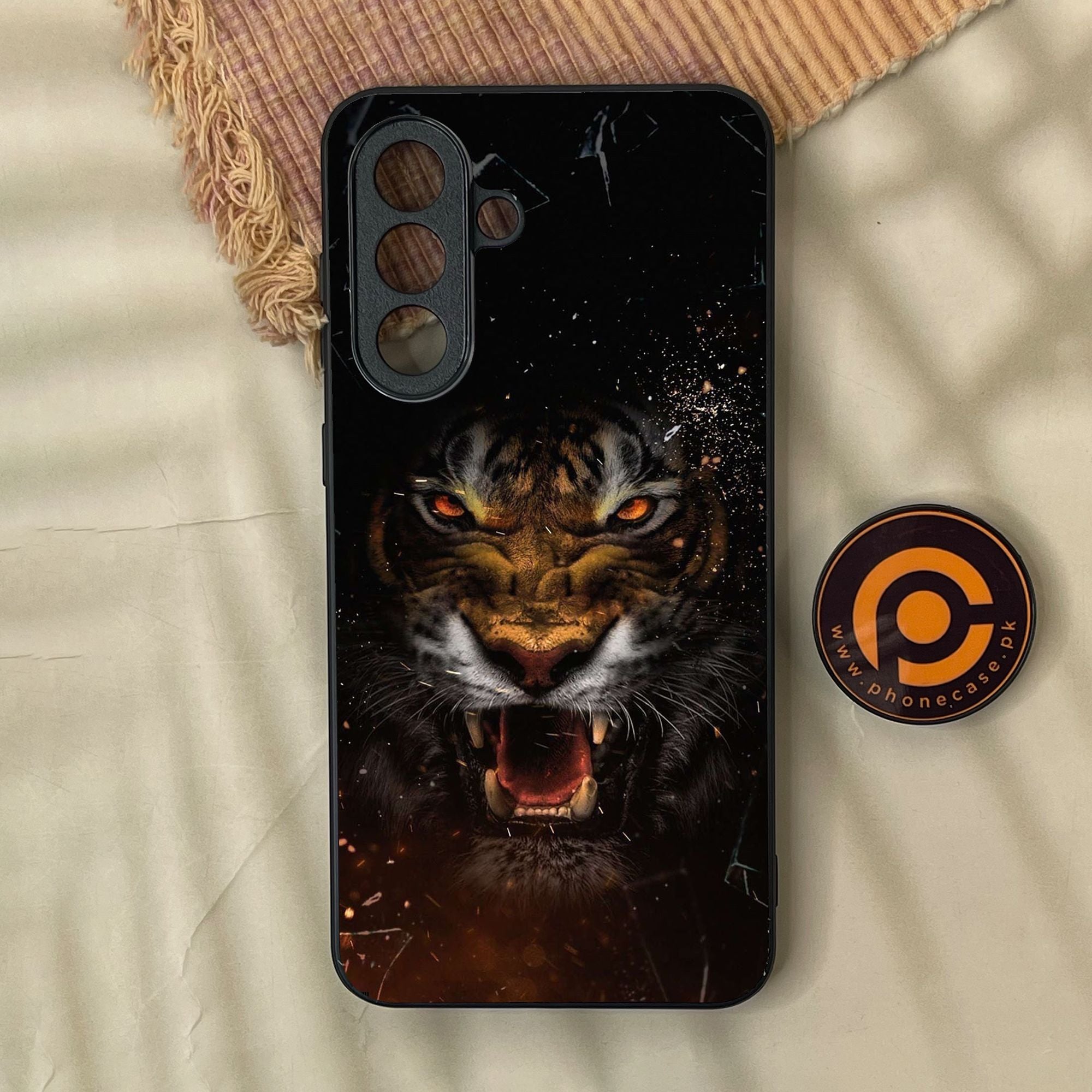 Samsung Galaxy A57 - Tiger Design 9 - Premium Metal Printed Soft Bumper Shock Proof Case