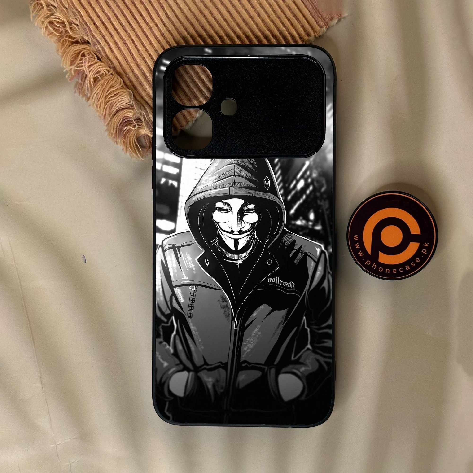 Infinix Smart 20 - Anonymous 2.0 Design 1 - Premium Metal Printed Soft Bumper Shock Proof Case