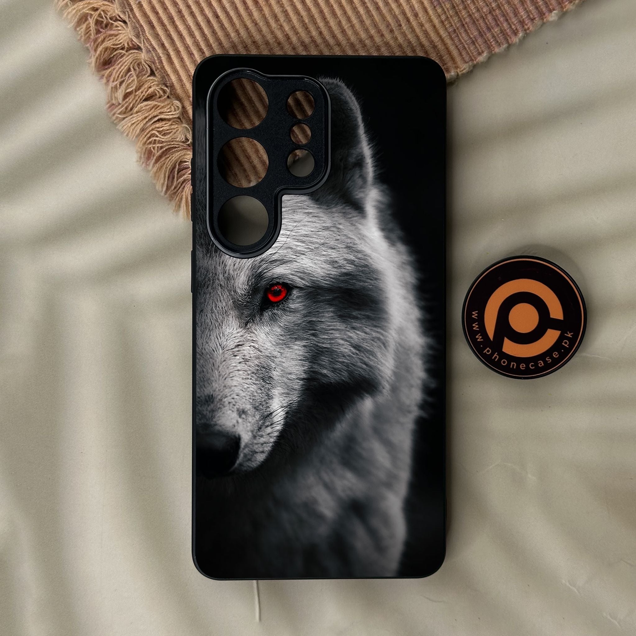 Galaxy S26 Ultra - Wolf Design 10 - Premium Metal Printed Soft Bumper Shock Proof Case
