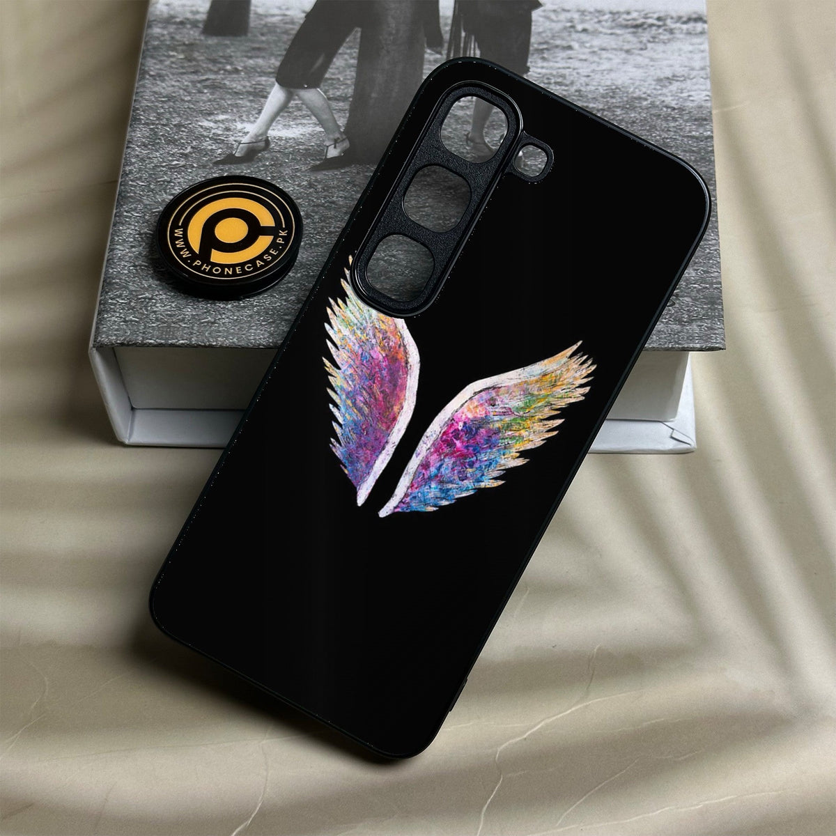 Infinix Hot 70 Pro - Angel Wings Design 3 - Premium Metal Printed Soft Bumper Shock Proof Case