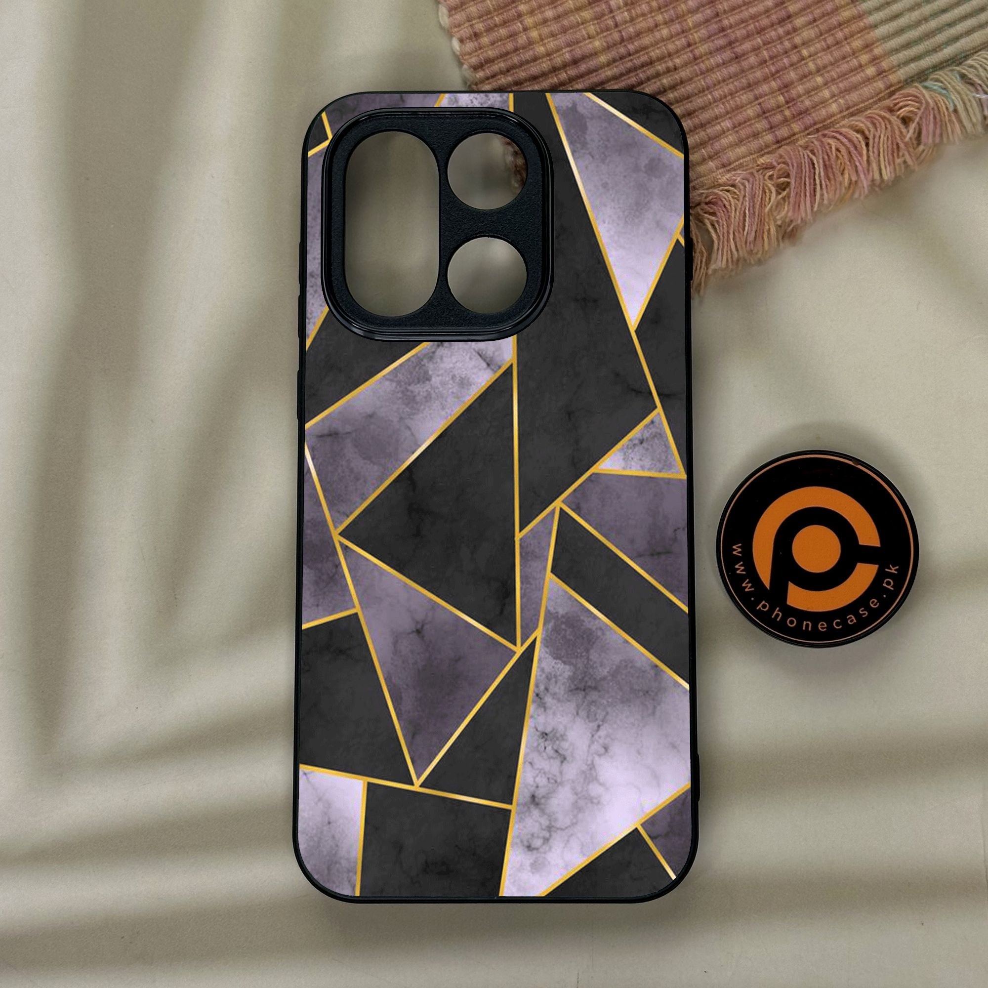 OnePlus 15 - Geometric Design 8 - Premium Metal Printed Soft Bumper Shock Proof Case