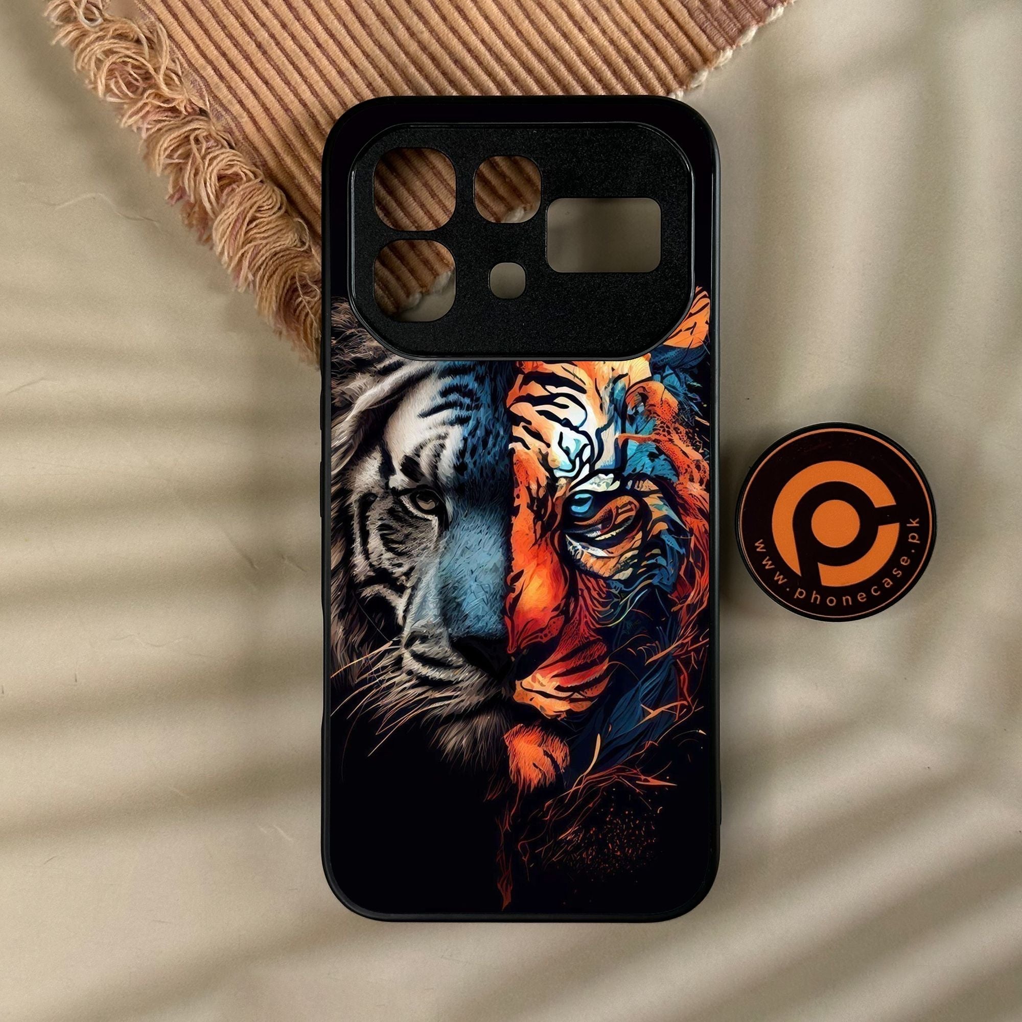 Infinix Note 60 - Tiger 2.0 Design 1 - Premium Metal Printed Soft Bumper Shock Proof Case