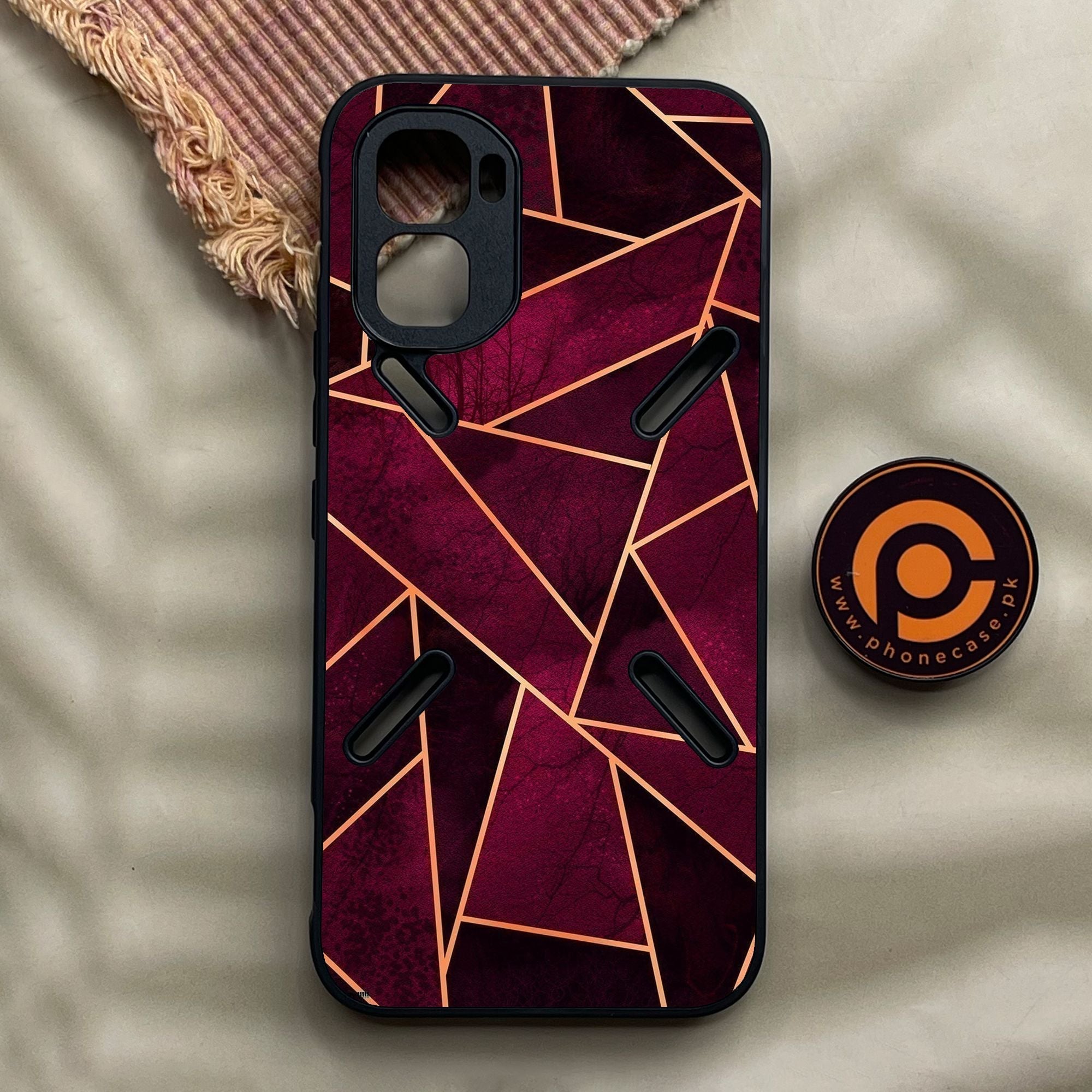 Infinix GT 50 Pro - Geometric Design 4 - Premium Metal Printed Soft Bumper Shock Proof Case