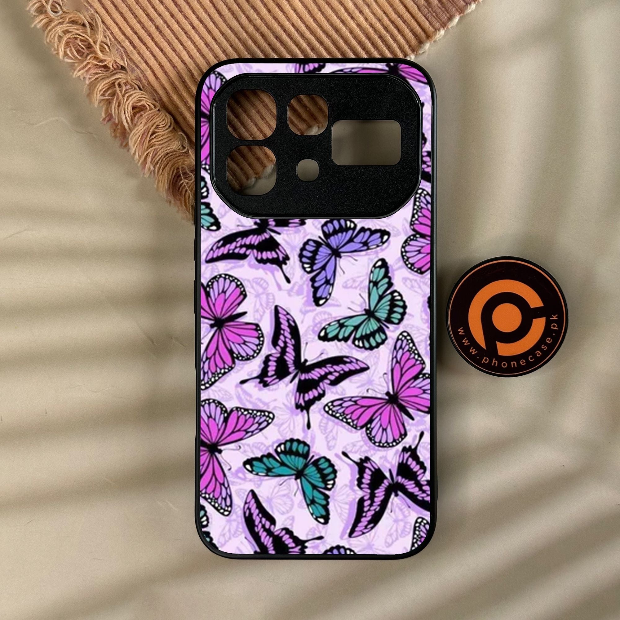 Infinix Note 60 - Butterflies Design 10 - Premium Metal Printed Soft Bumper Shock Proof Case