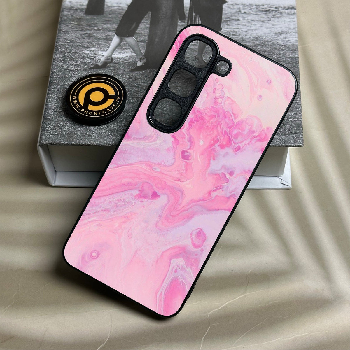 Infinix Hot 70 Pro - Pink Design 6 - Premium Metal Printed Soft Bumper Shock Proof Case