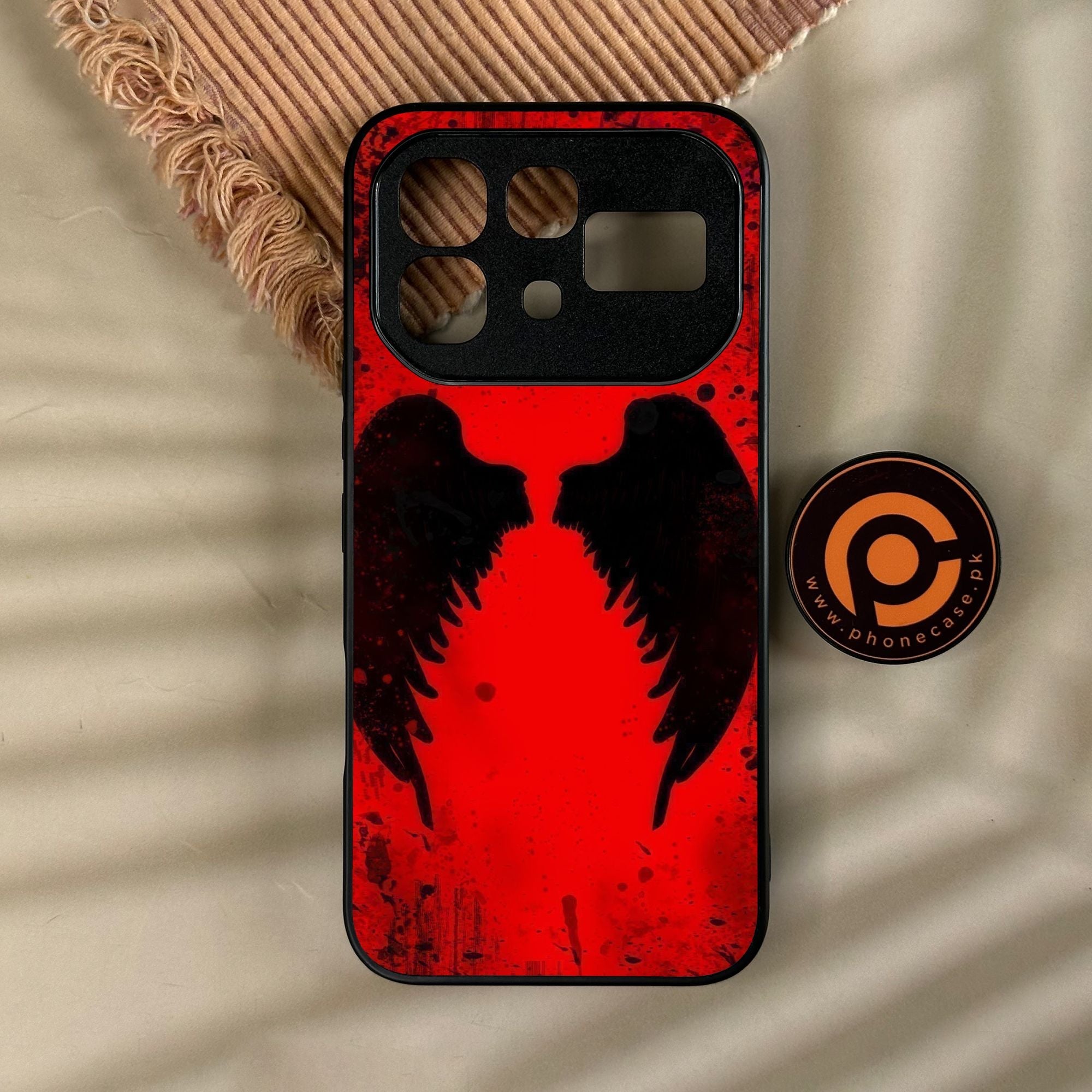 Infinix Note 60 - Angel 2.0 Design 3 - Premium Metal Printed Soft Bumper Shock Proof Case