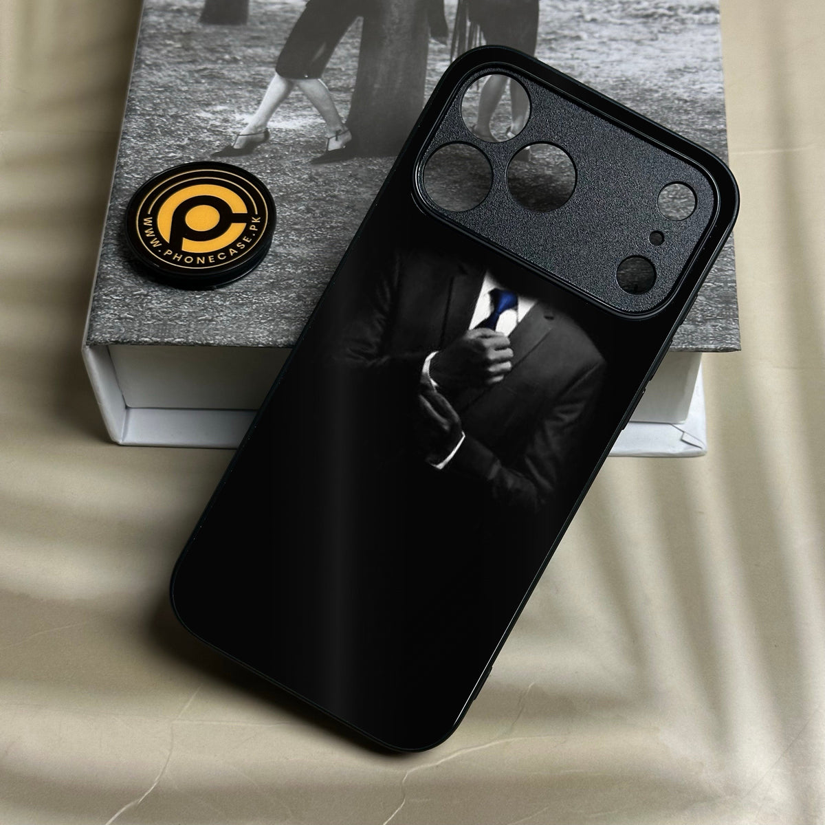 Iphone 18 Pro Max - Black Art Design 1 - Premium Metal Printed Soft Bumper Shock Proof Case