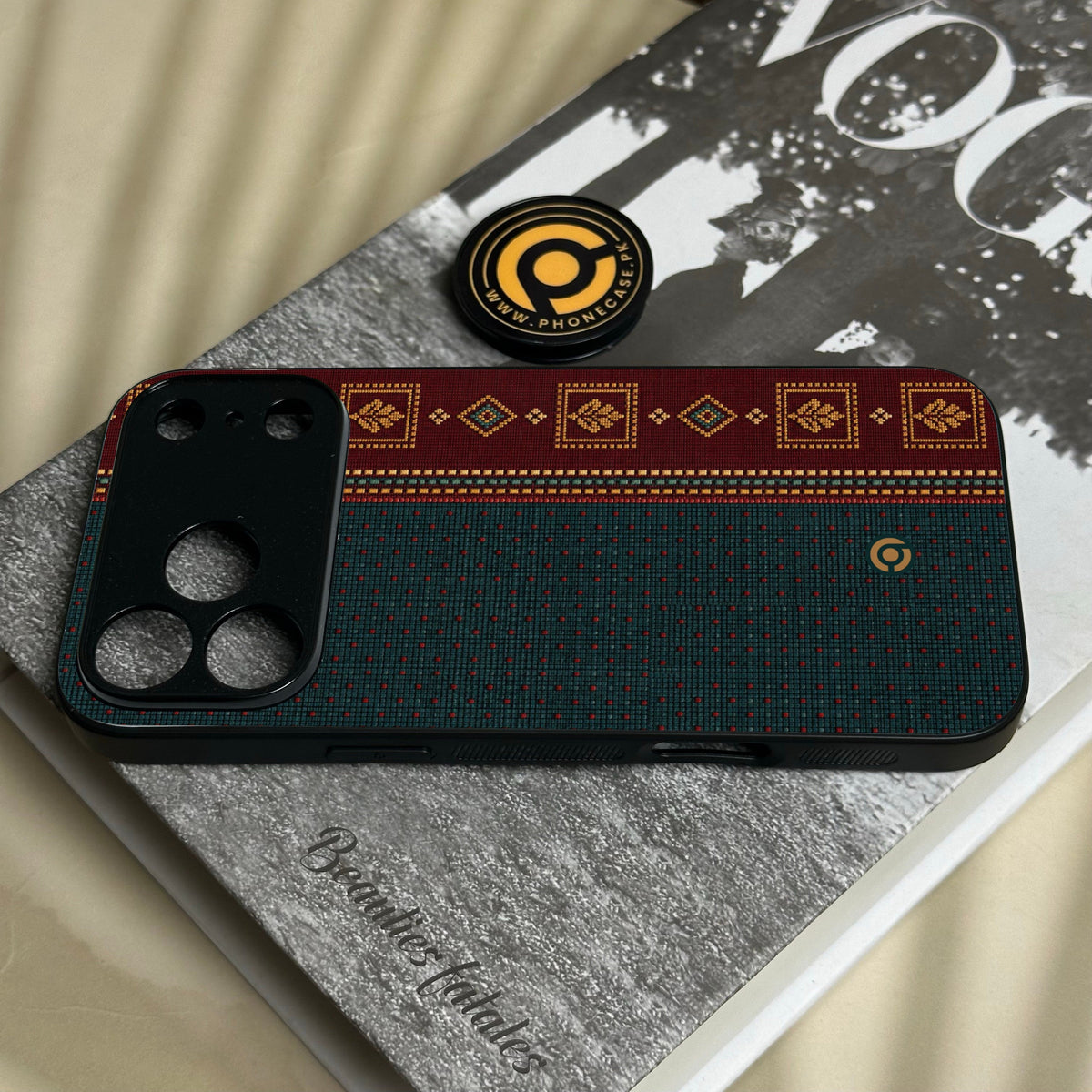 Iphone 18 Pro Max - Classic Weave Design 11 - Premium Metal Printed Soft Bumper Shock Proof Case