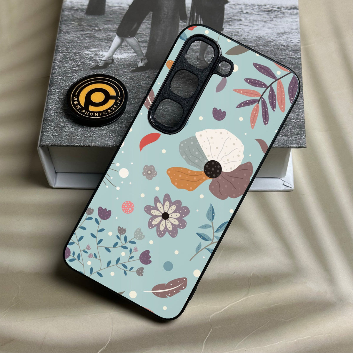 Infinix Hot 70 Pro - Floral Series Design 5 - Premium Metal Printed Soft Bumper Shock Proof Case