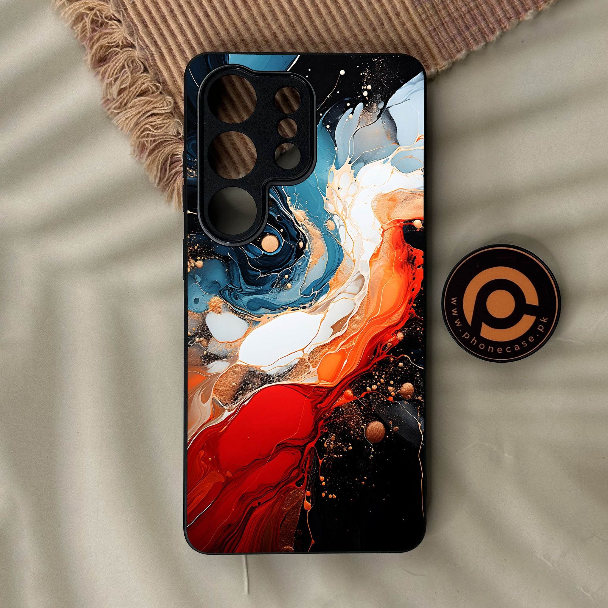 Galaxy S26 Ultra - Liquid 2.0 Design 9 - Premium Metal Printed Soft Bumper Shock Proof Case