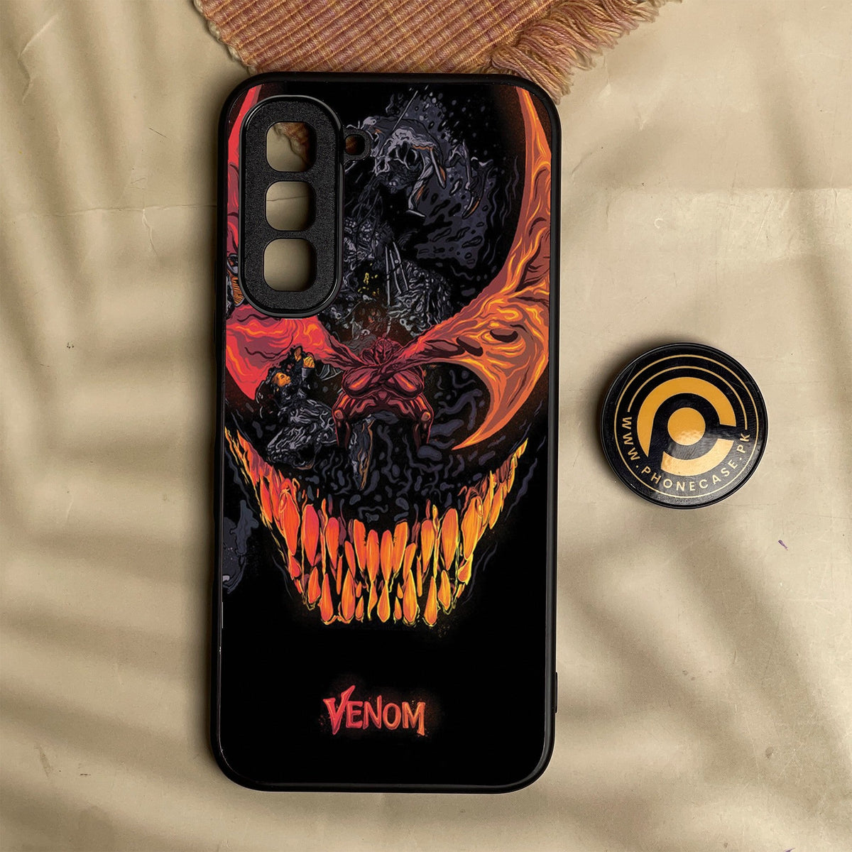 Infinix Hot 70 - Venom Case - Premium Metal Printed Soft Bumper Shock Proof Case