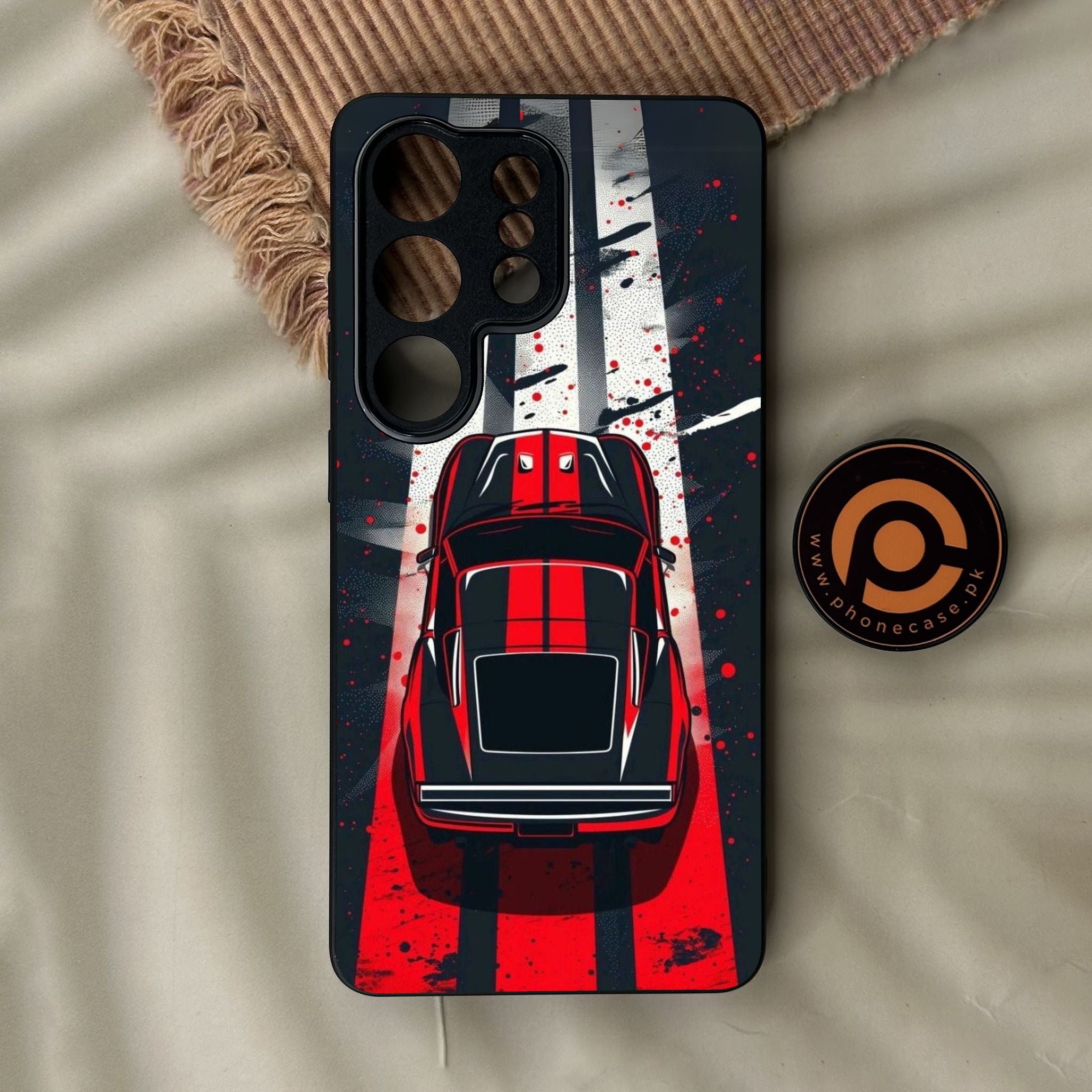 Galaxy S26 Ultra - Top-Down Track - Premium Metal Printed Soft Bumper Shock Proof Case